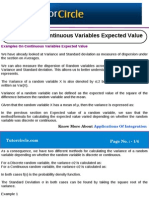 Examples On Continuous Variables Expected Value