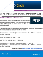 Find The Local Maximum and Minimum Values