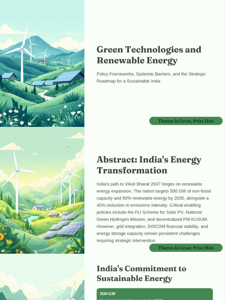 Green Technologies and Renewable Energy - PPTX 20251023 222511 0000 | PDF