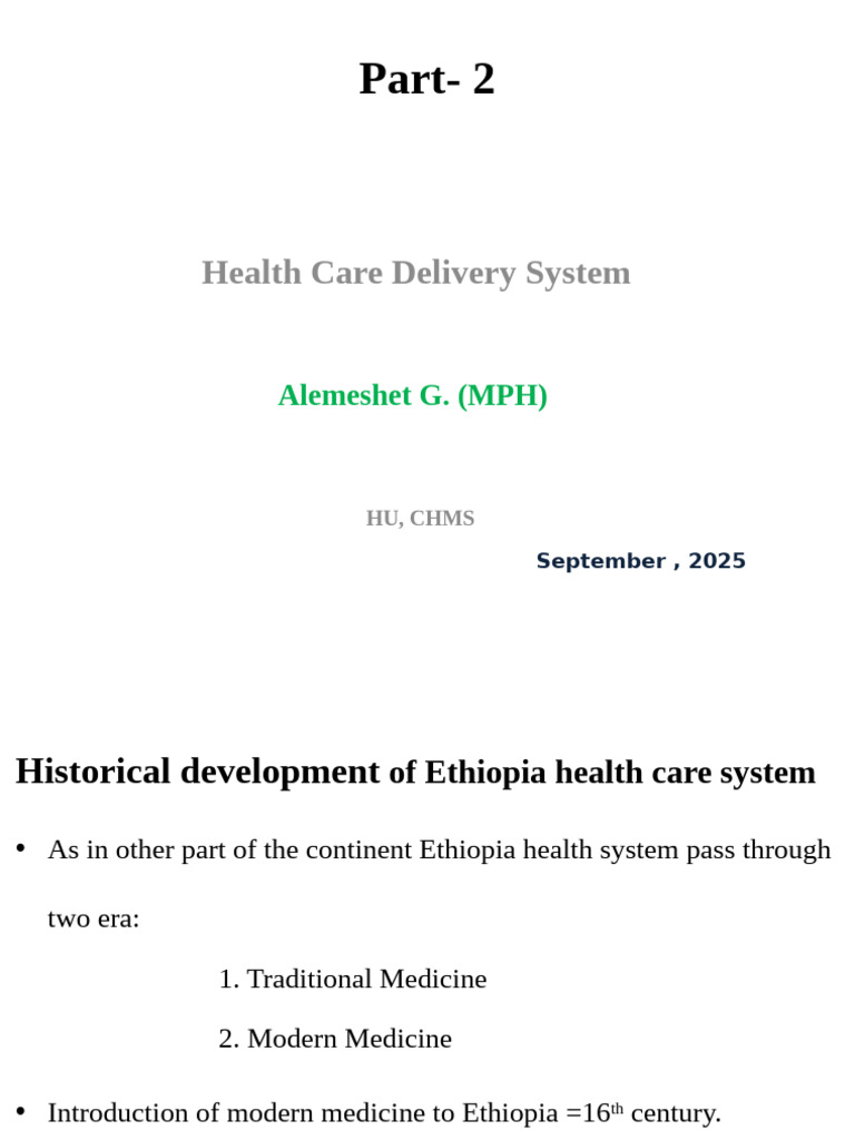 Ethiopia's Health Care System Evolution | PDF | Millennium Development ...