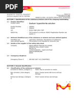Sodium Hydroxide Safety Data Sheet | PDF | Dangerous Goods | Chemistry