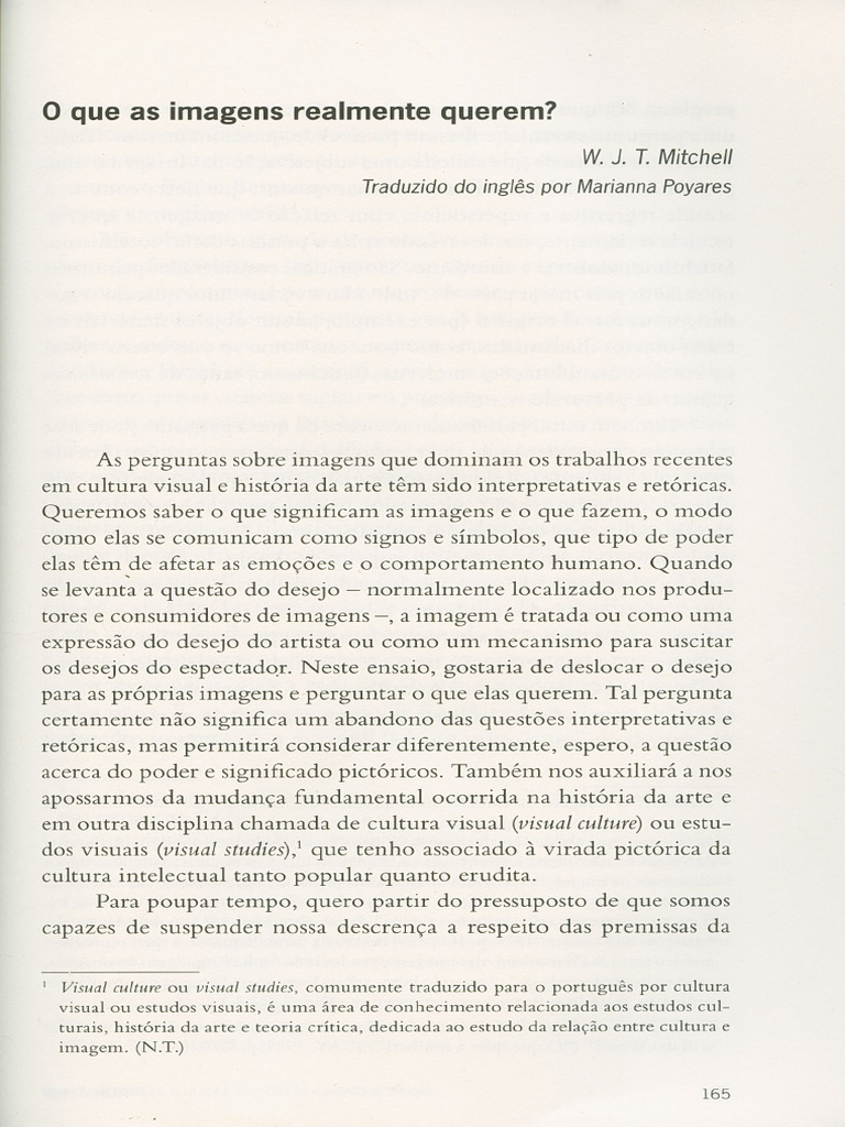 MITCHELL, W.J.T.. O Que As Imagens Querem PDF