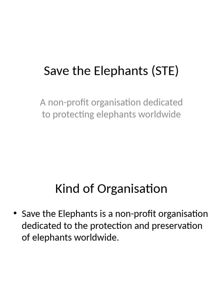 Save The Elephants Presentation | PDF