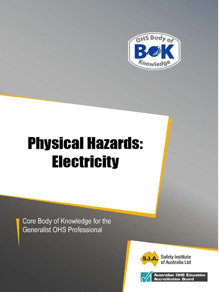 Physical Hazards of Electricity OHS Guide | PDF | Electric Current ...