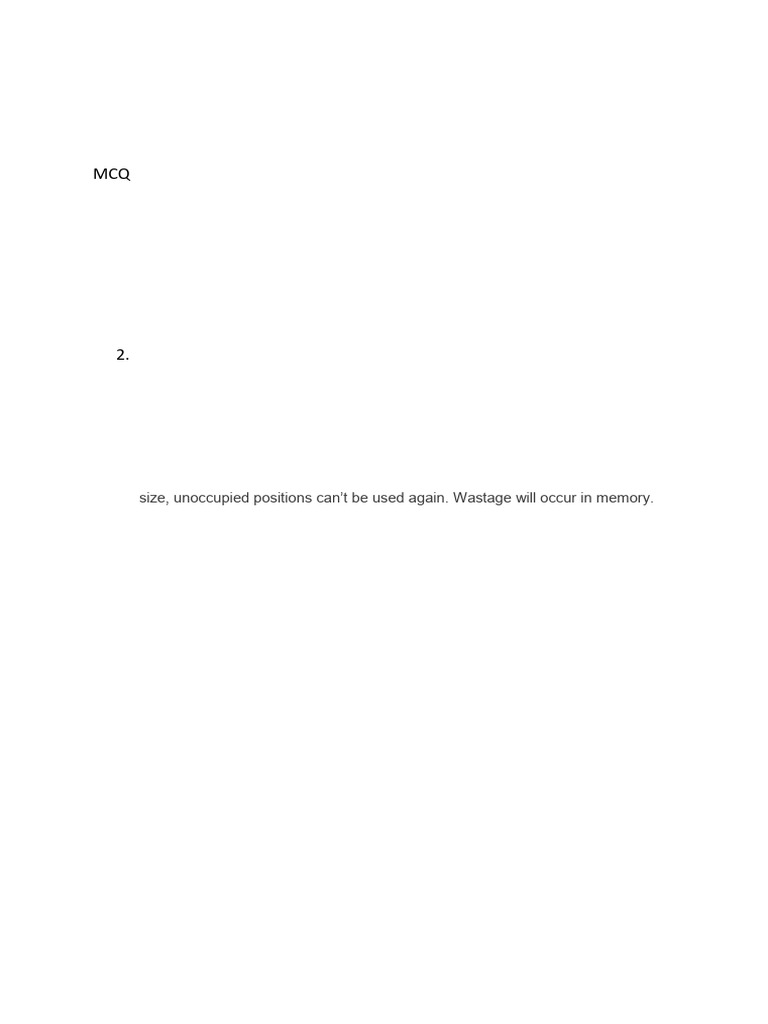Class 12 Data Structure MCQs | PDF | Queue (Abstract Data Type) | Data ...