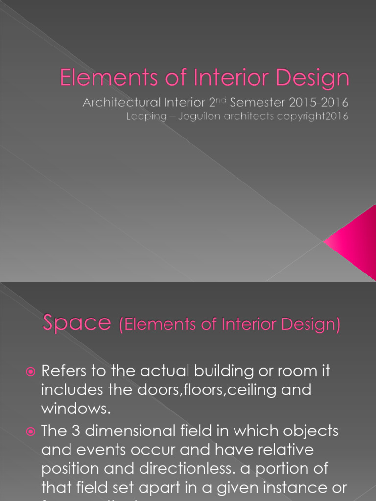Elements of Interior Design Explained | PDF