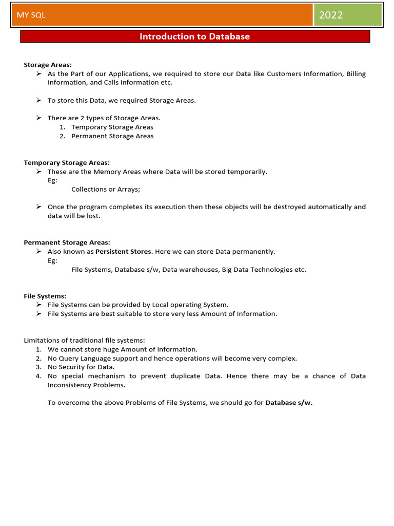MySQL Database Overview and Commands | PDF | Relational Database ...