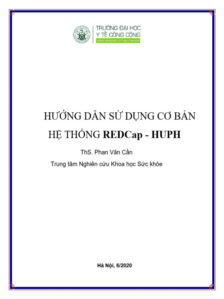 Huong Dan SD REDCap Basic | PDF
