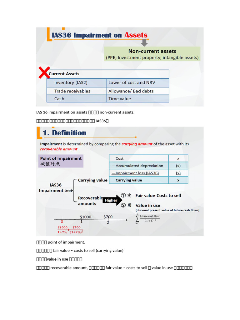 B IAS36 Impairment Notes | PDF