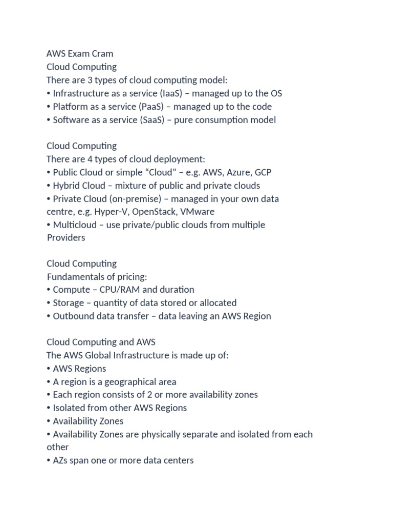 AWS Cloud Computing Overview Guide | PDF | Cloud Computing | Amazon Web ...