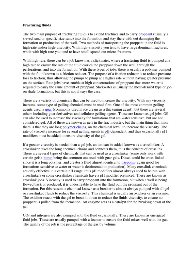 Fracturing Fluid Viscosity in Fracking | PDF | Hydraulic Fracturing ...