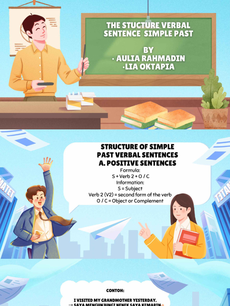 Verbal Sentence The Structure Verbal Sentence Simple Past by Lia and ...