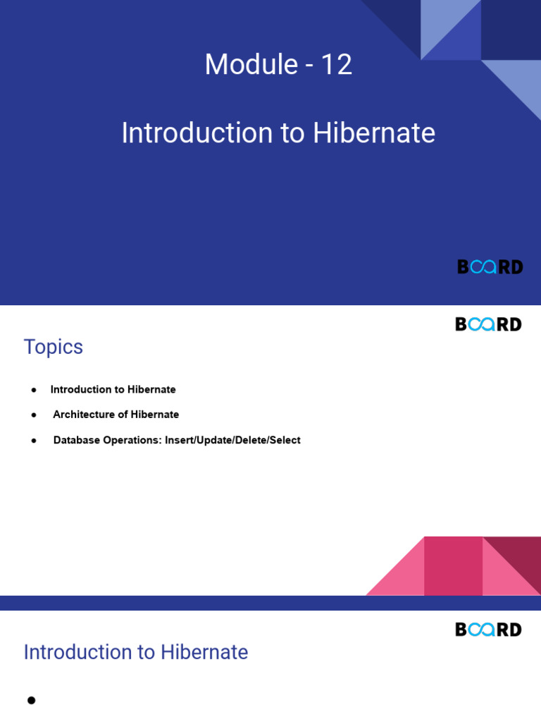 Hibernate Basics: Architecture & CRUD | PDF