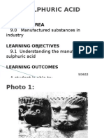 Sulphuric Acid: Learning Area