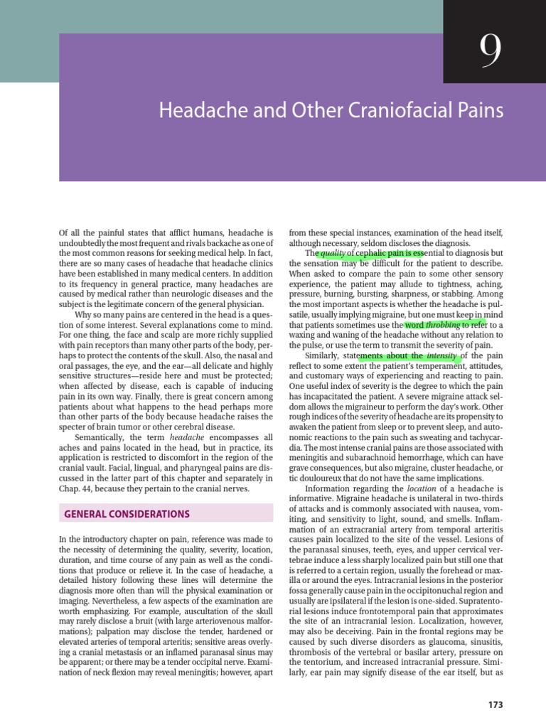 Adams Headache | PDF | Headache | Migraine