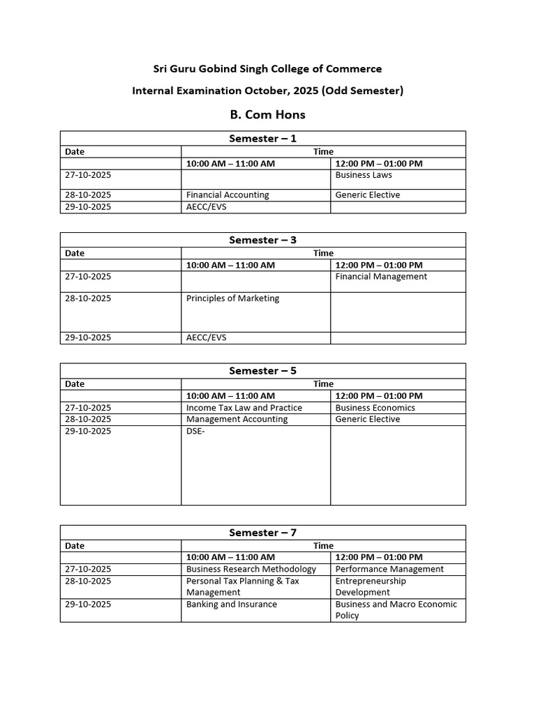 Internalexamdatesheet GHJJ | PDF | Economics | Economies