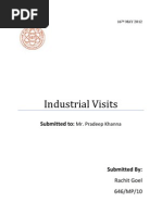 Industrial Visit Report To Shakurbasti and TRTC