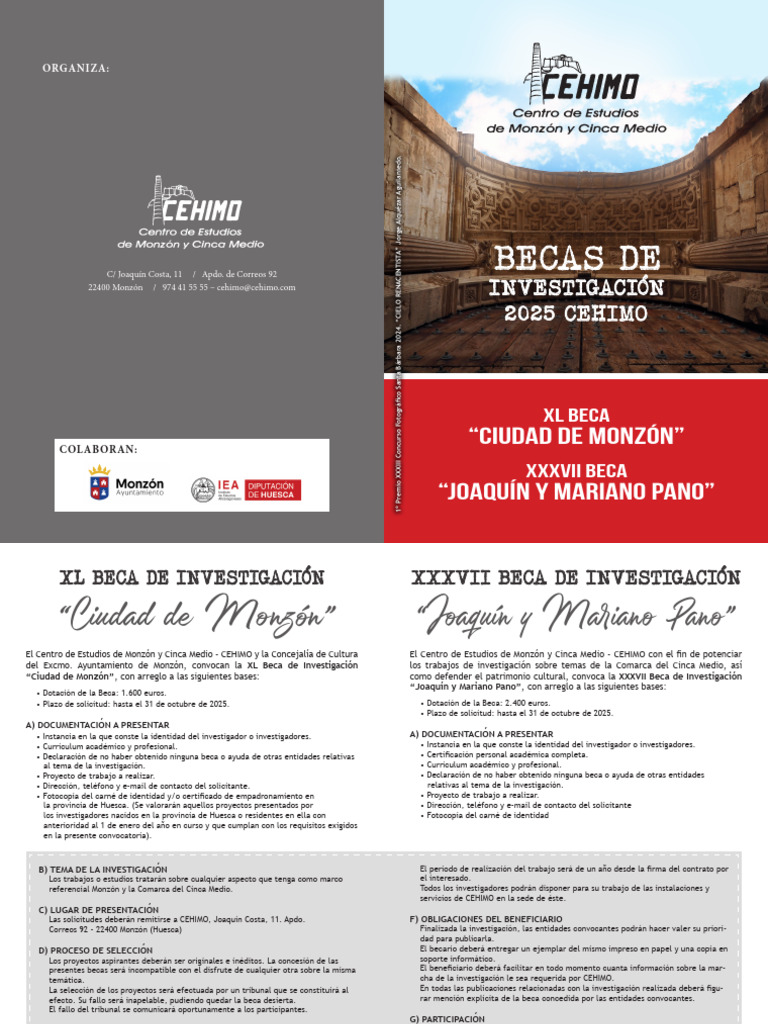 CEHIMO Becas 2025 | PDF | Beca