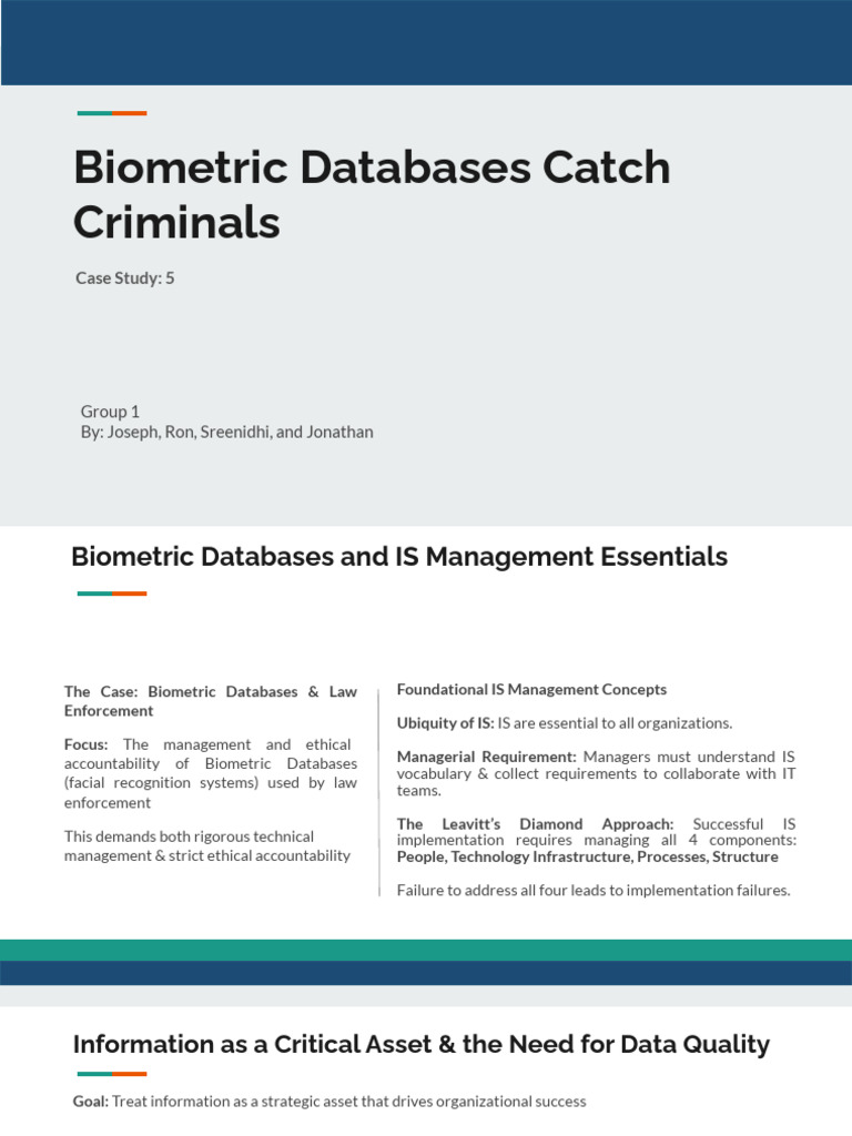 Managing Biometric Databases in Law Enforcement | PDF | Biometrics ...