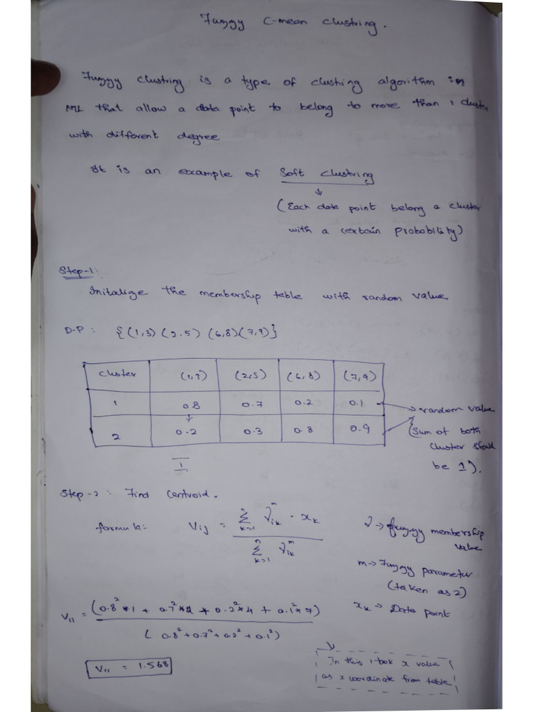 Fuzzy C Mean Cluster | PDF