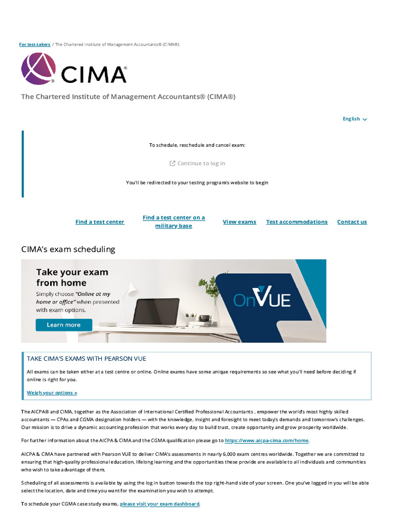 The Chartered Institute of Management Accountants® (CIMA ...