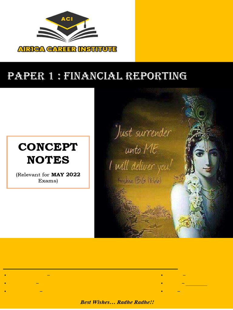 CA Final Financial Reporting Notes | PDF | Taxes | Financial Accounting