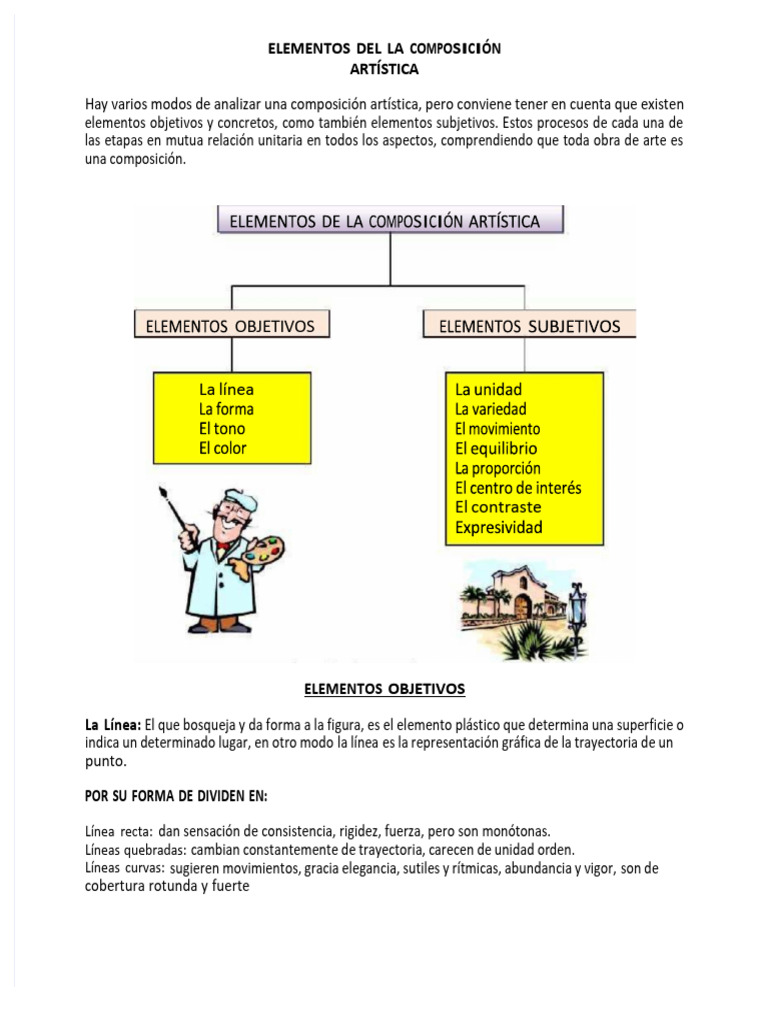 Elementos Clave de la Composición Artística | PDF | Color | Composición ...