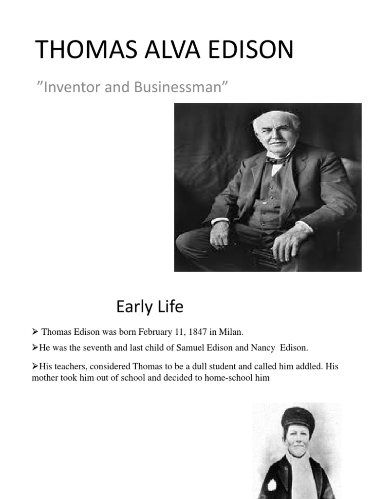 Thomas Edison: Inventor and Businessman | PDF | History | Classics