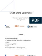 MC 58 Brand Governance: The New Age of Marke7ng Management