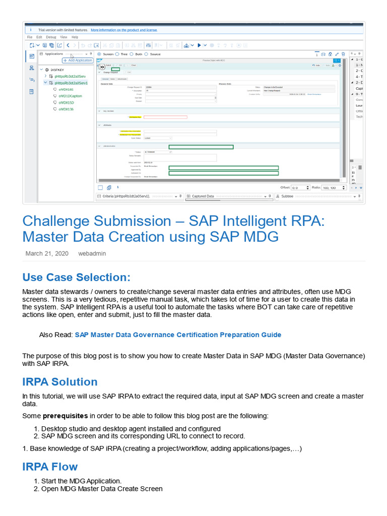 Automating Master Data Creation in SAP | PDF | Data | Software