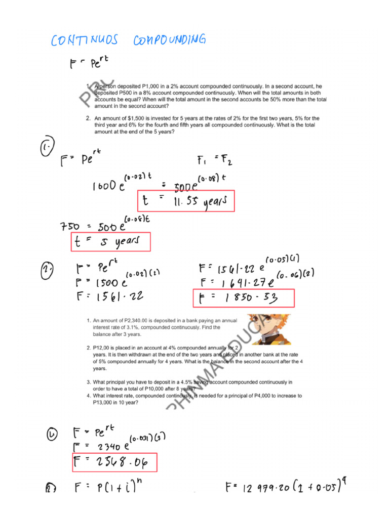 Continuos Compounding | PDF