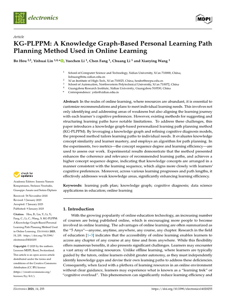 KG-PLPPM: Personalized Learning Paths | PDF | Learning | Knowledge