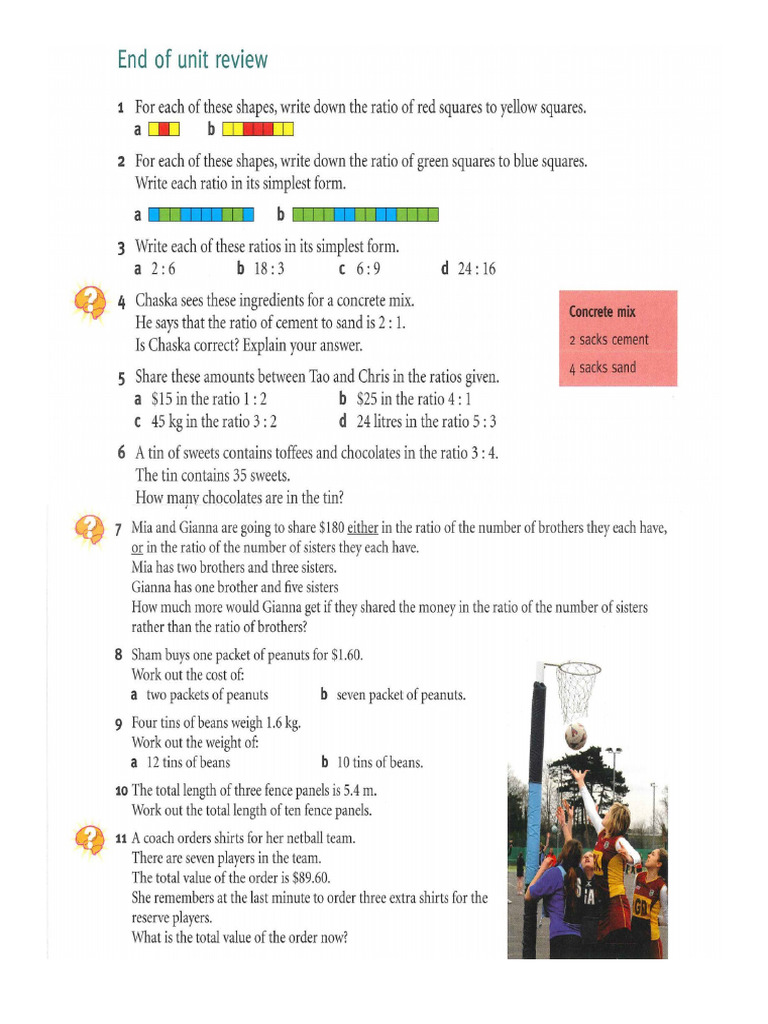 Chapter 14 Unit Review Grade 8 Cambridge | PDF
