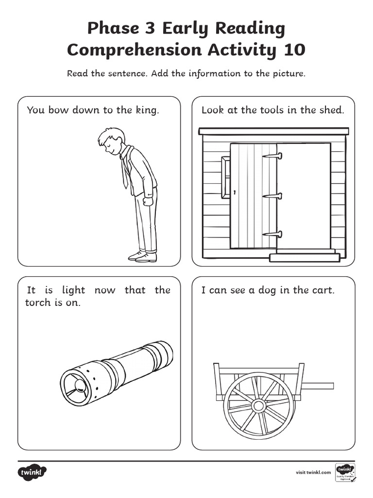 Early Reading Comprehension Activity Copy 4 | PDF