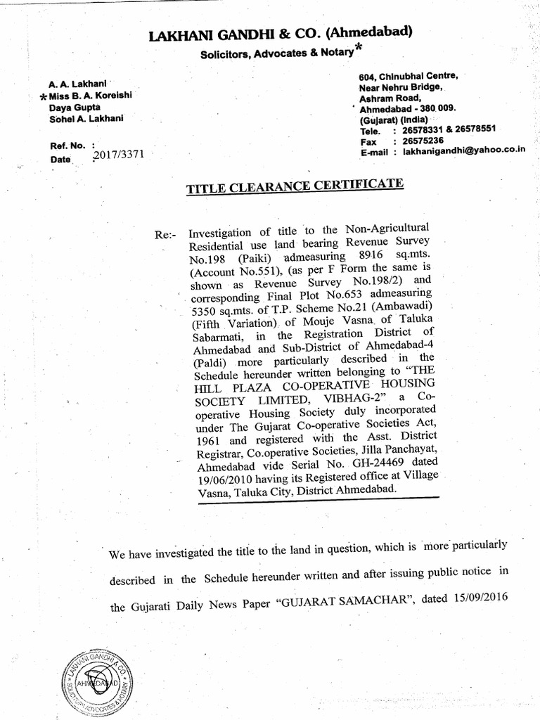 Title Certy | PDF