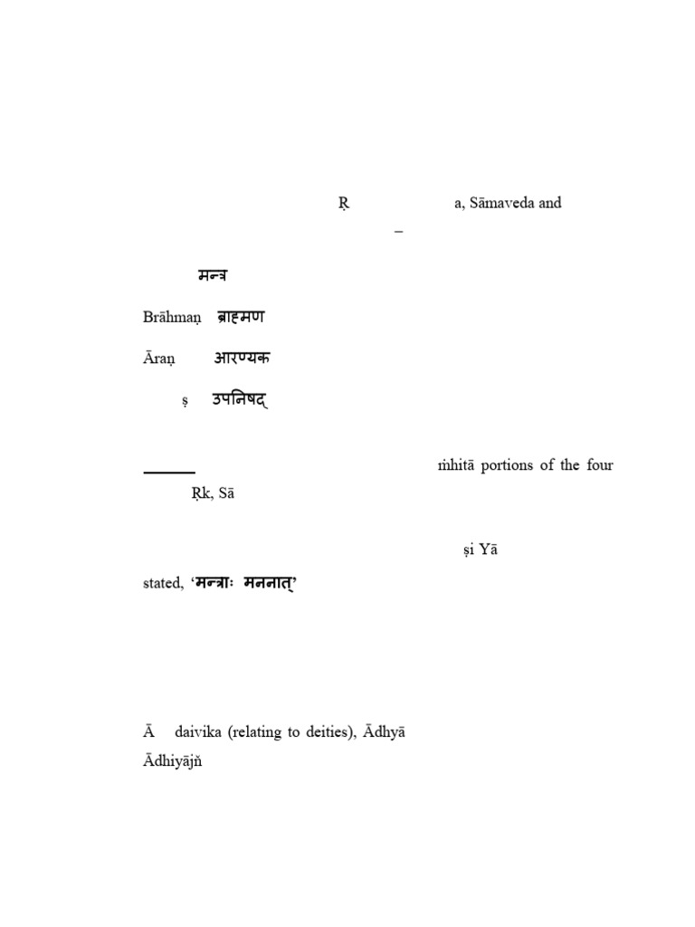 Four Parts of the Vedas Explained | PDF | Vedas | Upanishads