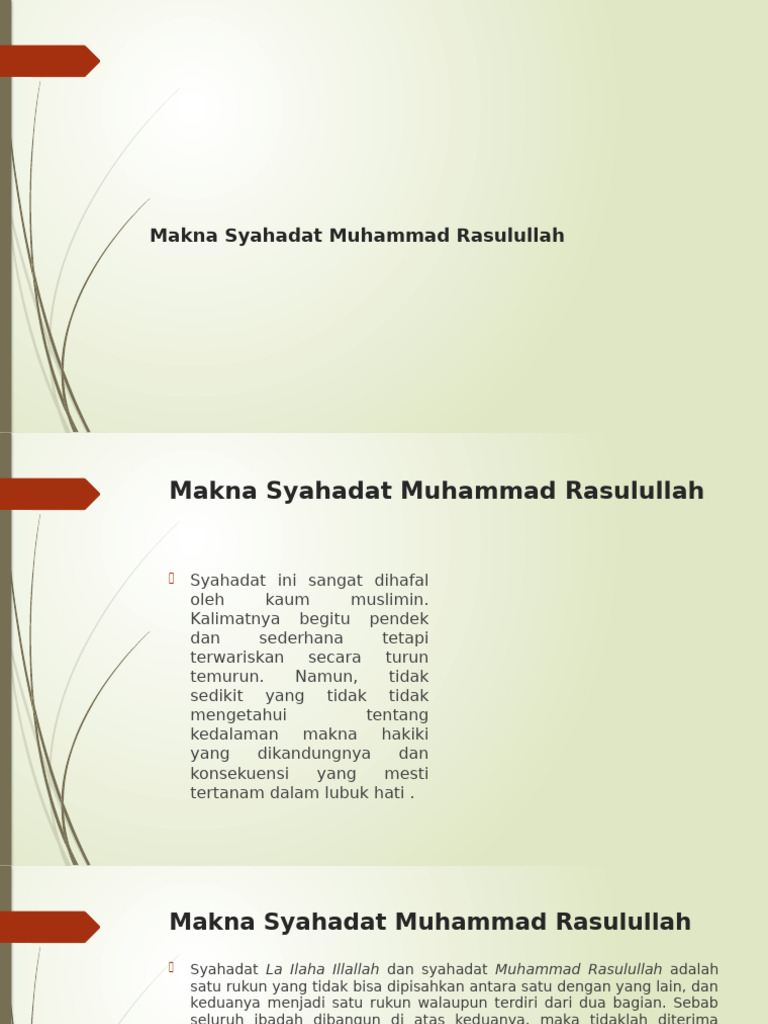Makna Syahadat Muhammad Rasulullah | PDF