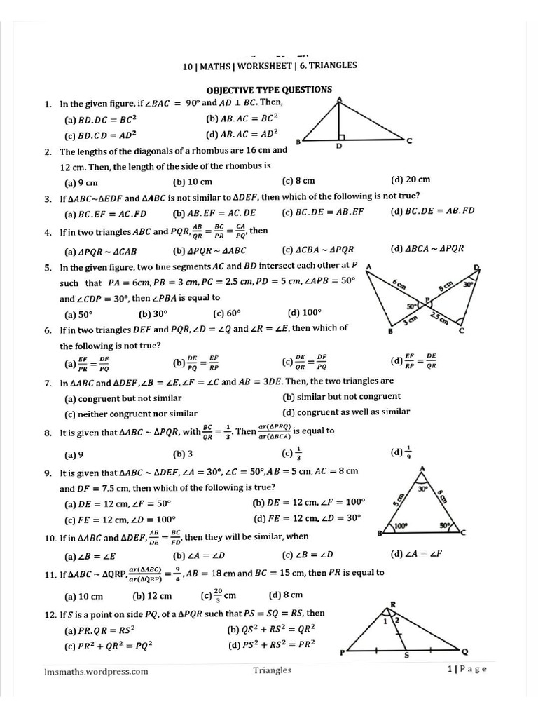 Worksheet Triangles | PDF
