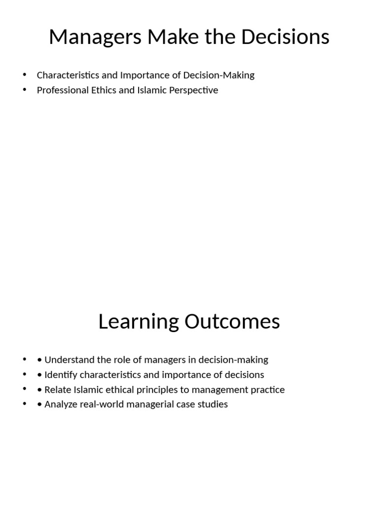 Ethical Decision-Making in Management | PDF | Decision Making | Rationality