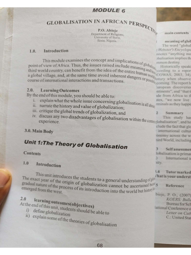 Globalization in African Perspectives | PDF