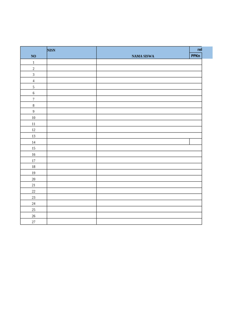 Rekap Nilai Harian Siswa | PDF