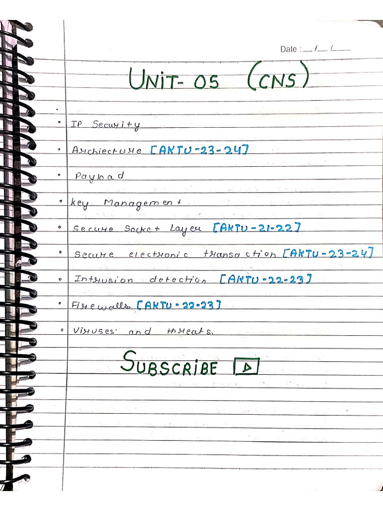 CNS Unit-5 | PDF