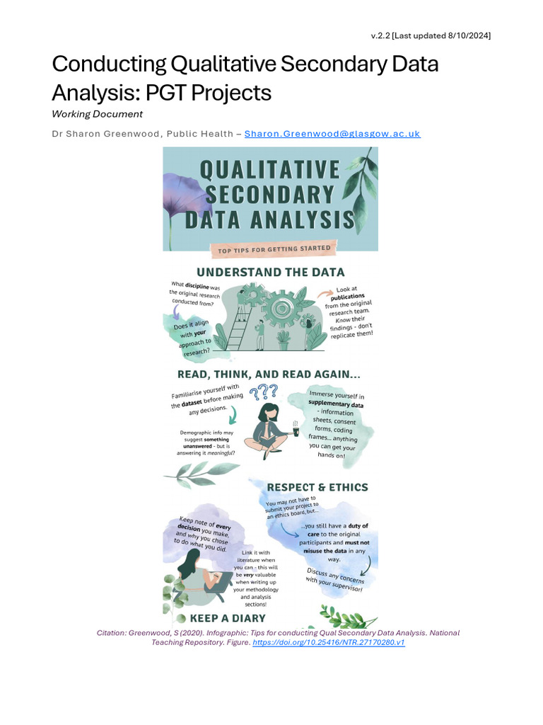 Qualitative Secondary Data Analysis Guide | PDF | Qualitative Research ...