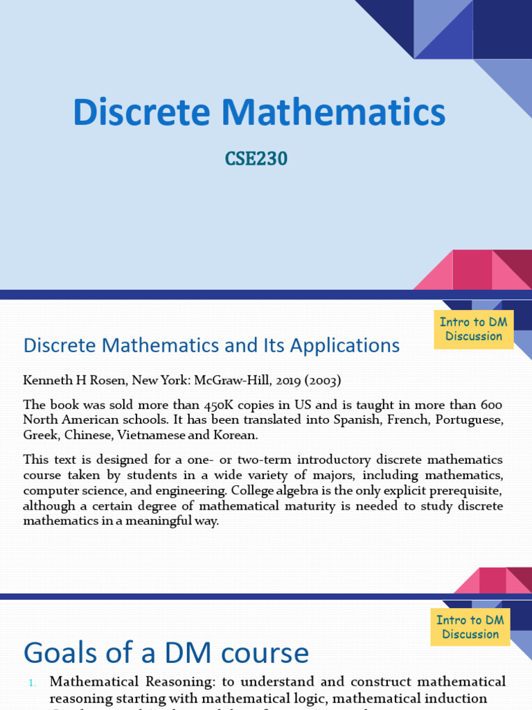 Introduction | PDF | Discrete Mathematics | Mathematics