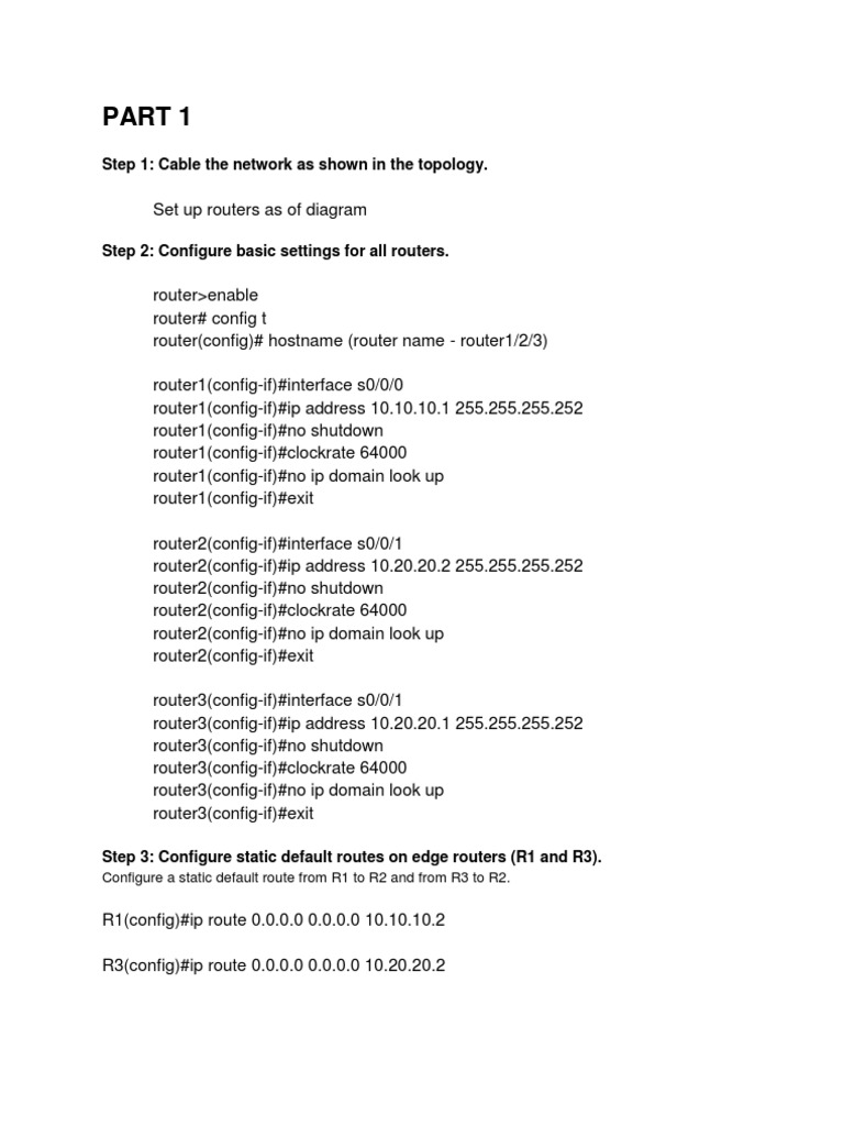 Router and Switch Configuration Guide | PDF | Gateway ...