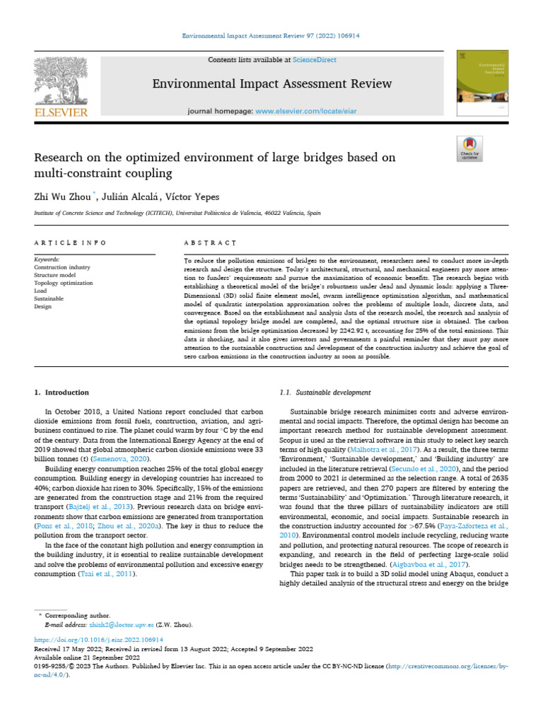 Optimizing Bridge Design for Sustainability | PDF | Mathematical ...