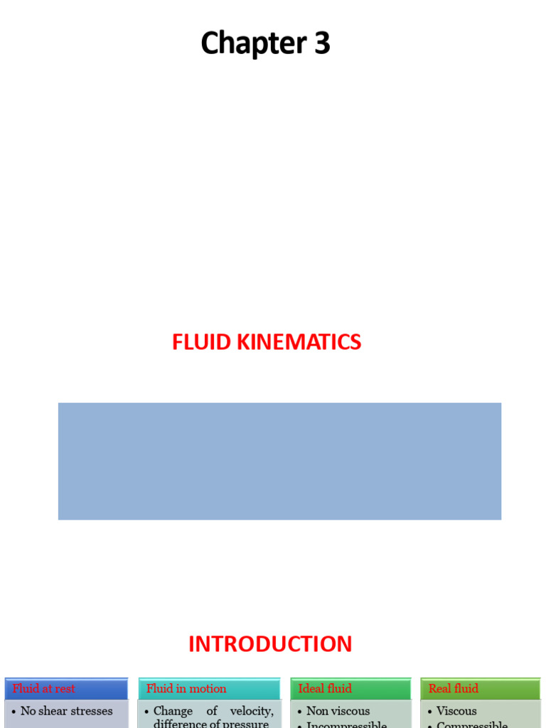 Fluid Kinematics: Types and Analysis | PDF | Fluid Dynamics | Laminar Flow