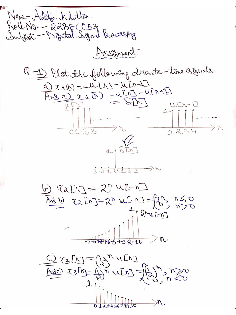 DSP Assignment | PDF