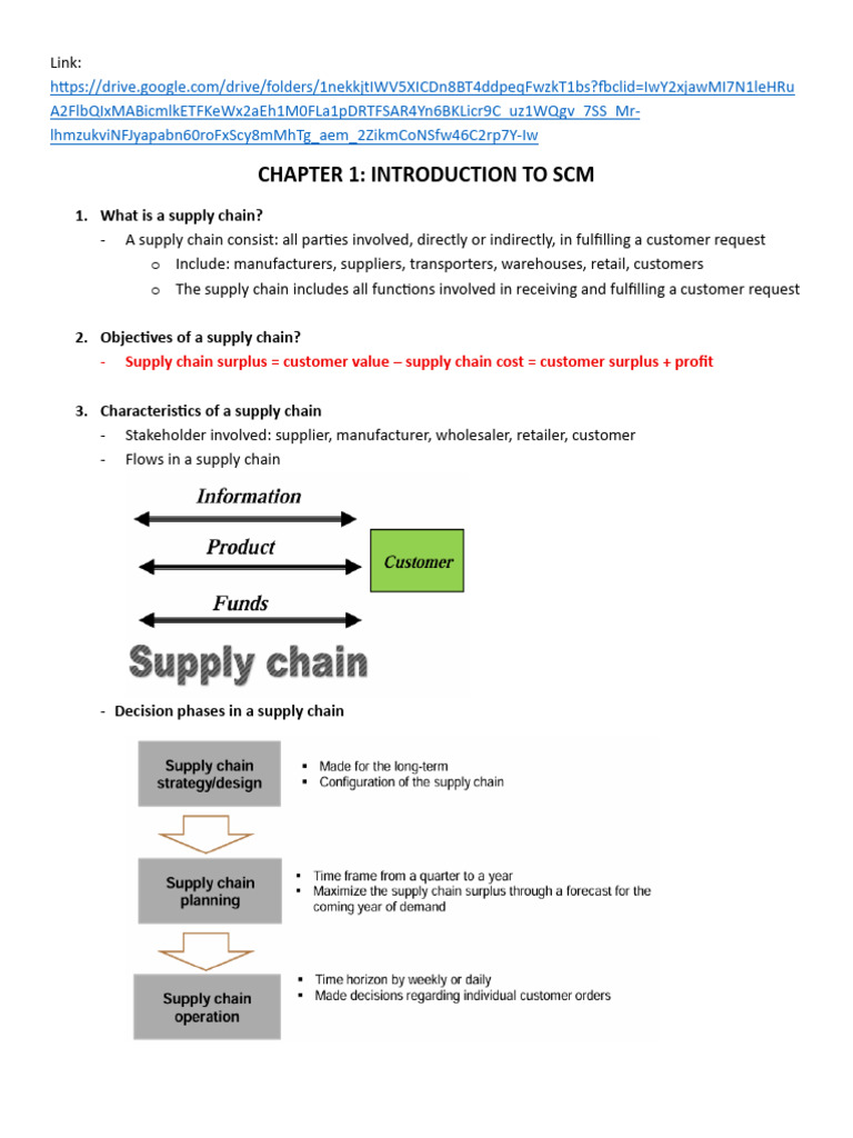 Supply Chain Management Overview | PDF | Warehouse | Supply Chain ...