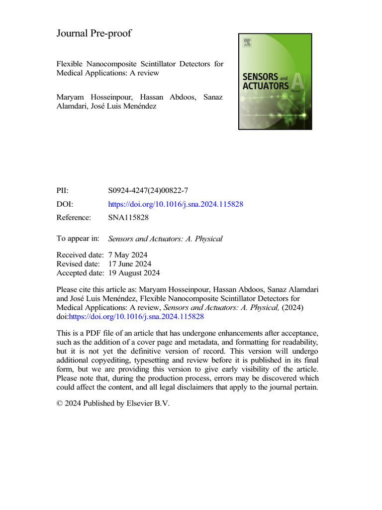 Flexible Scintillator Detectors Review | PDF | Radiation | Ionizing ...